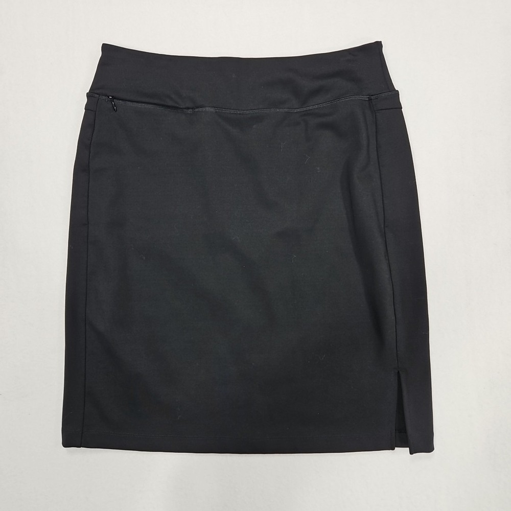 Duluth Trading Ponte Pro Size‎ 8 Black Skirt Pockets Stretch Tummy Control 83822